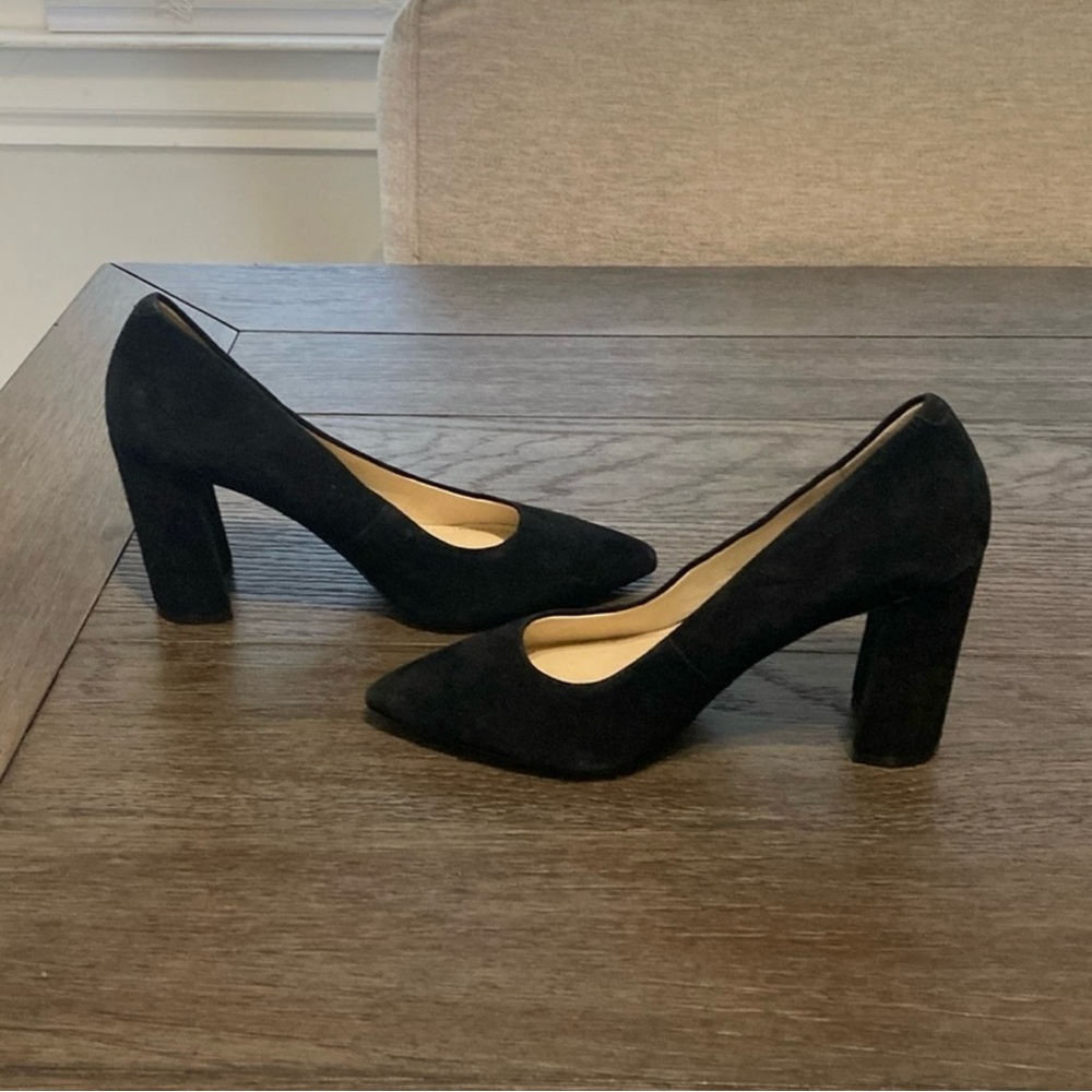 Nine West Black Suede Heels